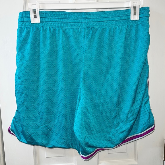 Nike Dri-Fit Training Shorts in Teal and Purple - Picture 2 of 4